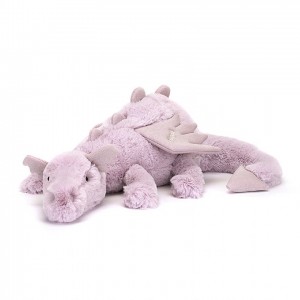 Huge Jellycat Personalised Lavender Dragon | 64ZVWKGPM