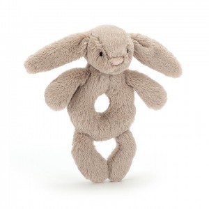 Jellycat Bashful Beige Bunny Grabber USA | 50PRVZFXB