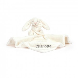 Jellycat Personalised Bashful Cream Bunny Soother | 83LJASRMK