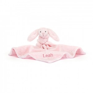 Jellycat Personalised Bashful Pink Bunny Soother Clearance | 98TZKREHI