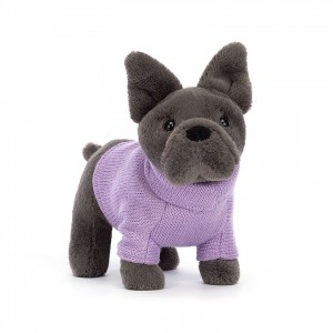 Jellycat Sweater French Bulldog Purple | 15RVCUNHK