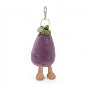 Jellycat Vivacious Aubergine Bag Charm | 36YTAEJUX