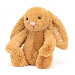 Medium Jellycat Personalised Bashful Golden Bunny Black Friday | 01DAEJTUY