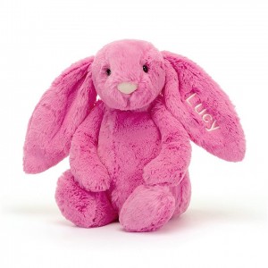 Medium Jellycat Personalised Bashful Hot Pink Bunny | 64BSCIXON