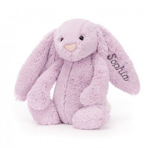 Medium Jellycat Personalised Bashful Lilac Bunny | 34GNCJDRT