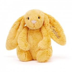 Medium Jellycat Personalised Bashful Sunshine Bunny USA | 53BMDUNEV