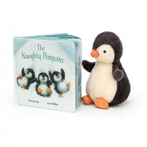 Medium Jellycat The Naughty Penguins Book and Peanut Penguin | 81ZGFDVSE