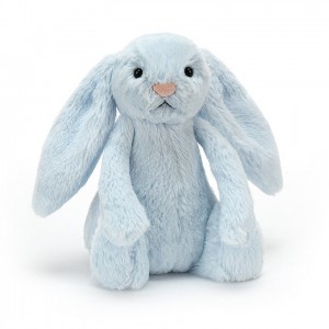 Small Jellycat Bashful Blue Bunny Rattle Sale | 40GEXDIVN