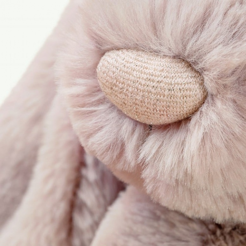 Huge Jellycat Bashful Luxe Bunny Rosa | 10VTXNLYS