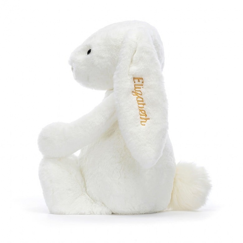 Huge Jellycat Personalised Bashful Luxe Bunny Luna | 31CEGTNOR