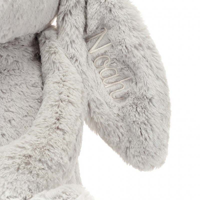 Huge Jellycat Personalised Bashful Silver Bunny | 13ZVWYKPT