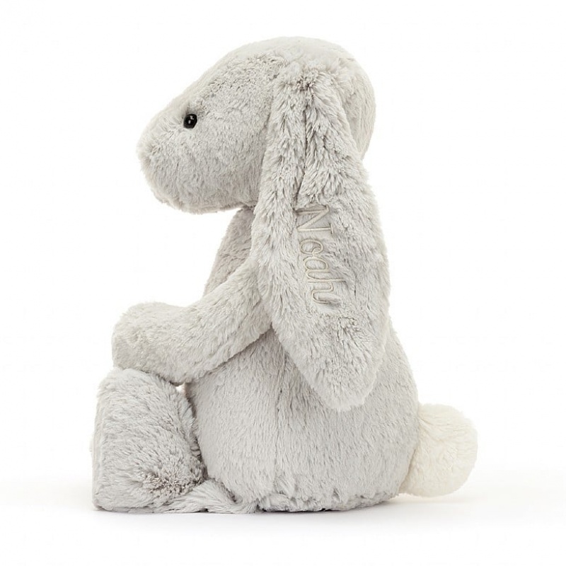 Huge Jellycat Personalised Bashful Silver Bunny | 13ZVWYKPT