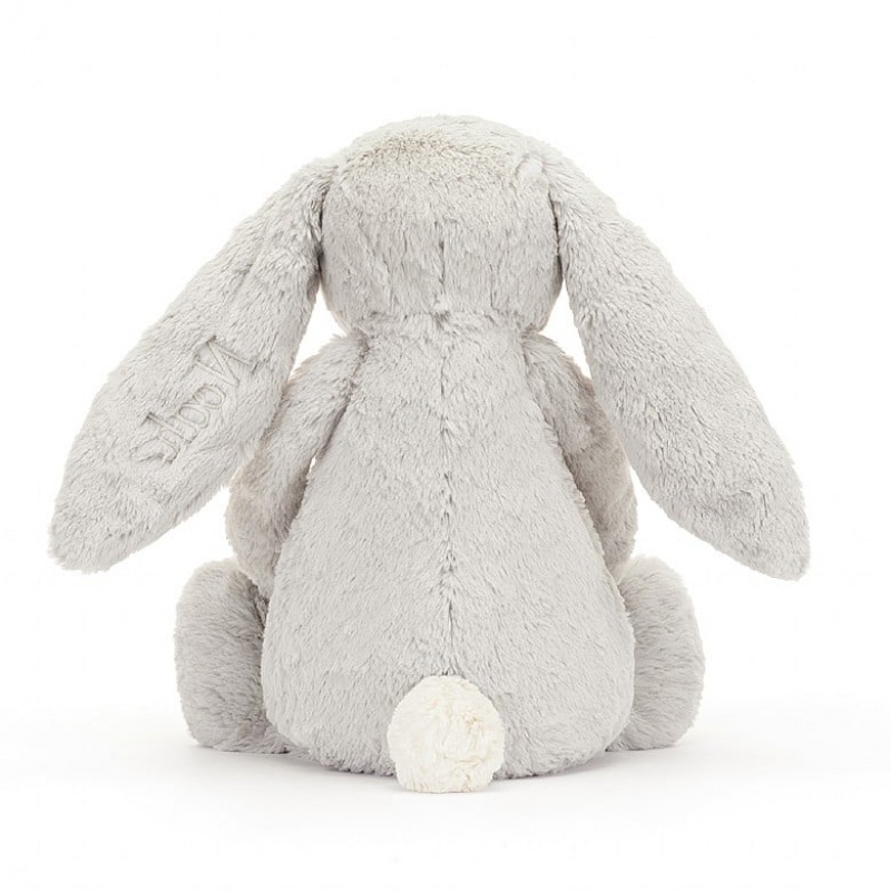 Huge Jellycat Personalised Bashful Silver Bunny | 13ZVWYKPT