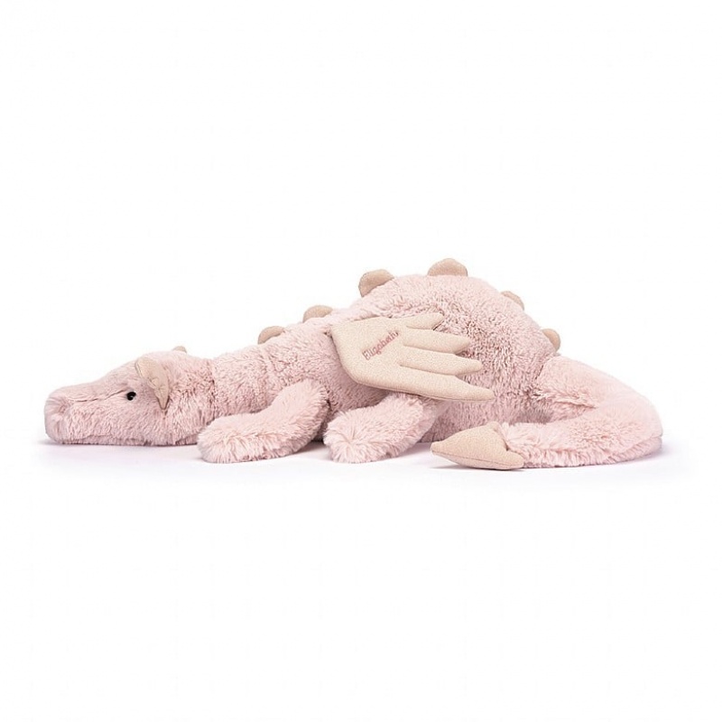 Huge Jellycat Personalised Rose Dragon USA | 53IHURXVA