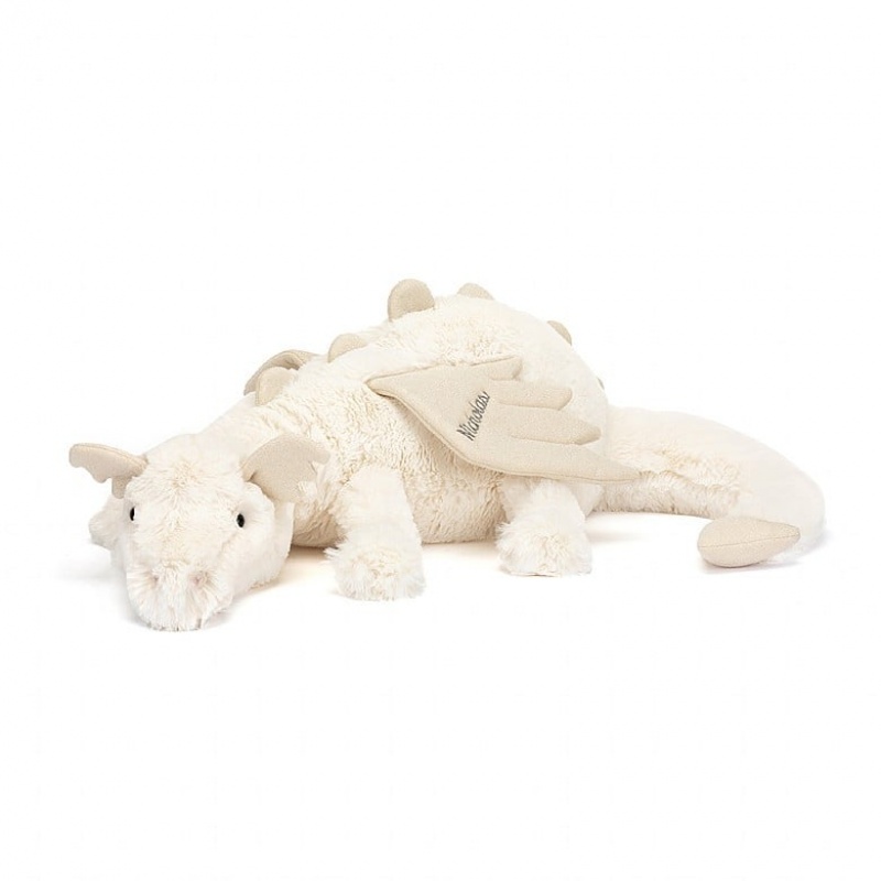 Huge Jellycat Personalised Snow Dragon USA | 50THVKOUI