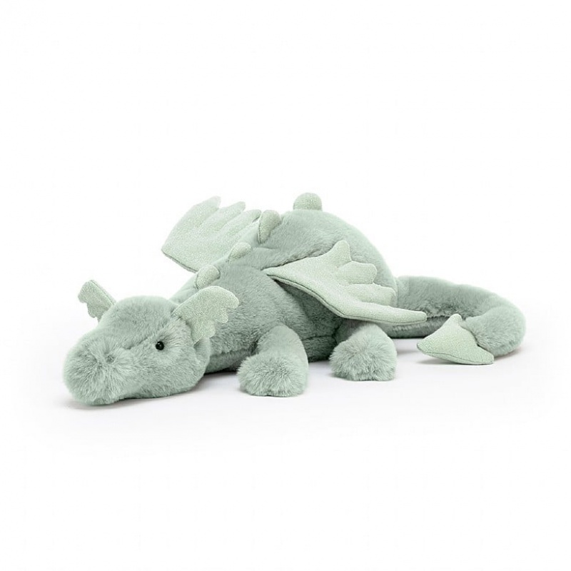 Huge Jellycat Sage Dragon | 18TFUDJHB