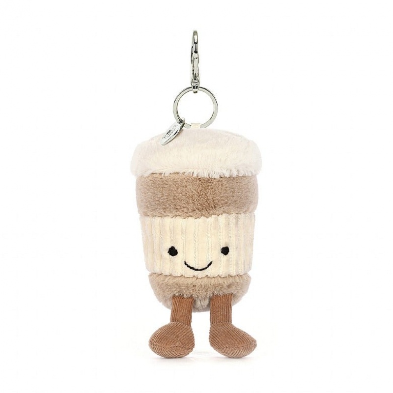 Jellycat Amuseable Coffee-To-Go Bag Charm Clearance Sale | 72XKHUALN