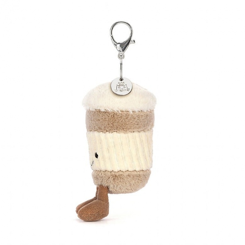 Jellycat Amuseable Coffee-To-Go Bag Charm Clearance Sale | 72XKHUALN