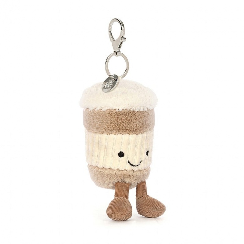 Jellycat Amuseable Coffee-To-Go Bag Charm Clearance Sale | 72XKHUALN