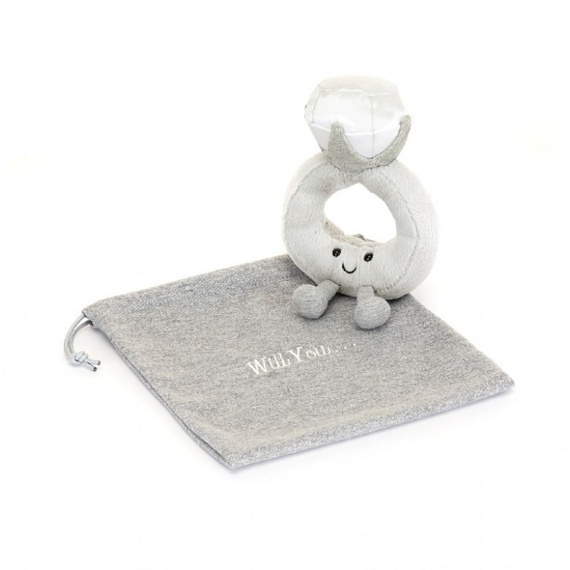 Jellycat Amuseable Diamond Ring with Personalised Bag Clearance | 90RBZOAMN