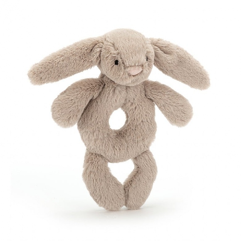 Jellycat Bashful Beige Bunny Grabber USA | 50PRVZFXB