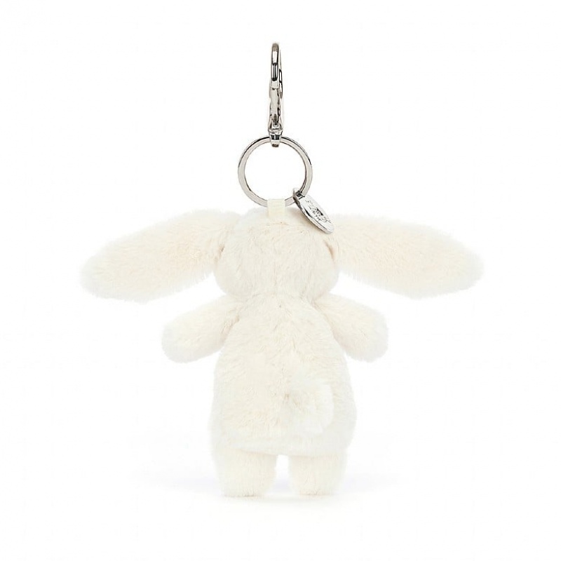 Jellycat Bashful Bunny Cream Bag Charm | 87FNOUZBV