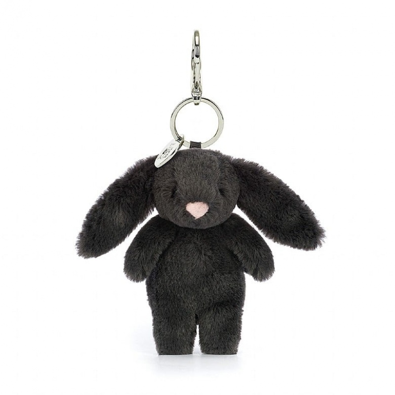 Jellycat Bashful Bunny Inky Bag Charm Sale | 48XWHLVUE