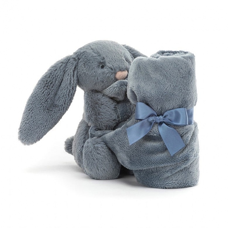 Jellycat Bashful Dusky Blue Bunny Soother | 36JKGILDC