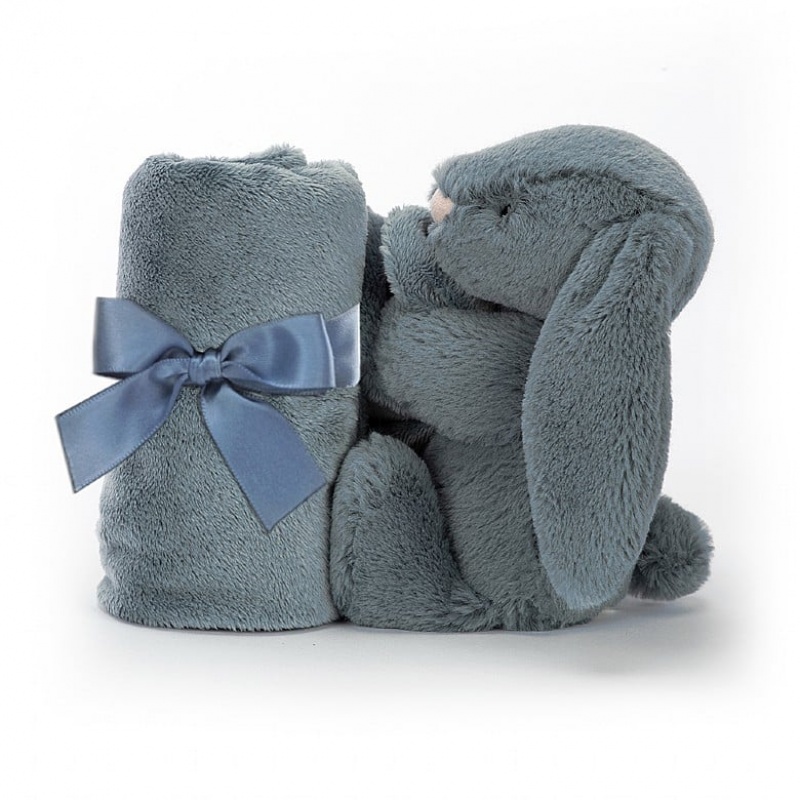 Jellycat Bashful Dusky Blue Bunny Soother | 36JKGILDC