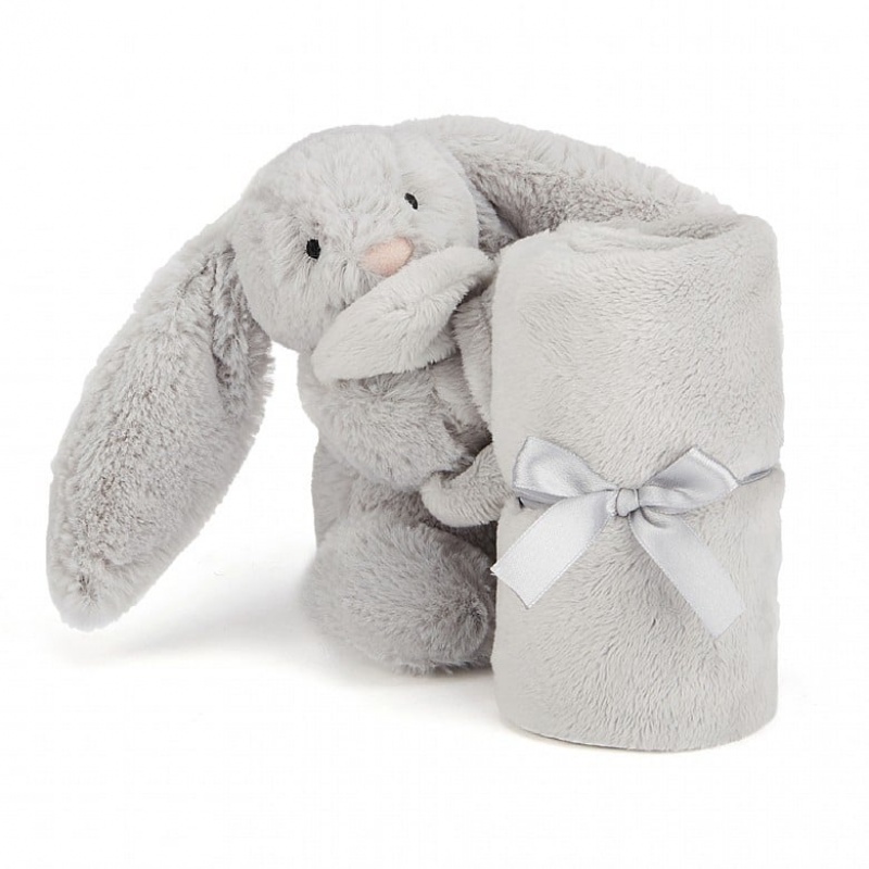 Jellycat Bashful Silver Bunny Soother Black Friday | 01KYNGTWC