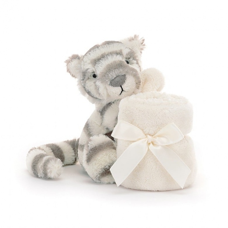 Jellycat Bashful Snow Tiger Soother Black Friday | 09TSXCGMZ