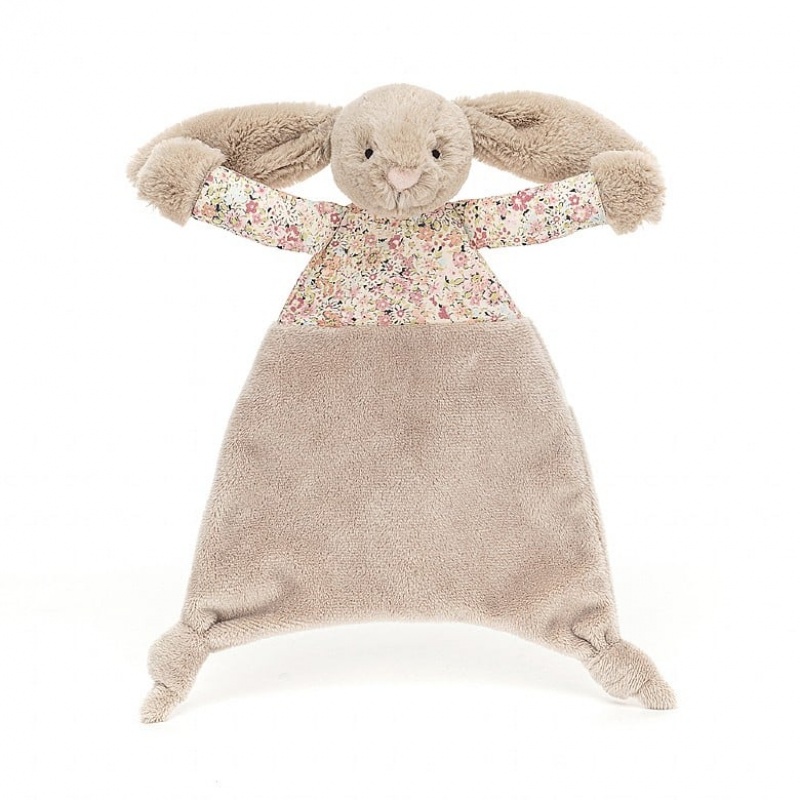 Jellycat Blossom Bea Beige Bunny Comforter | 83VGEOCSZ