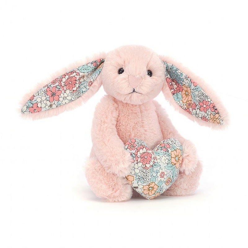 Jellycat Blossom Heart Blush Bunny | 18DZJIQAF