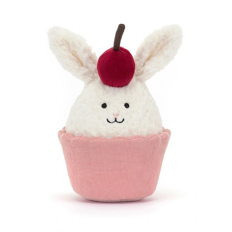 Jellycat Dainty Dessert Bunny Cupcake Clearance Sale | 73DXTIPBH