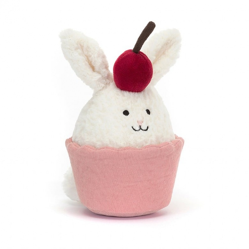 Jellycat Dainty Dessert Bunny Cupcake Clearance Sale | 73DXTIPBH