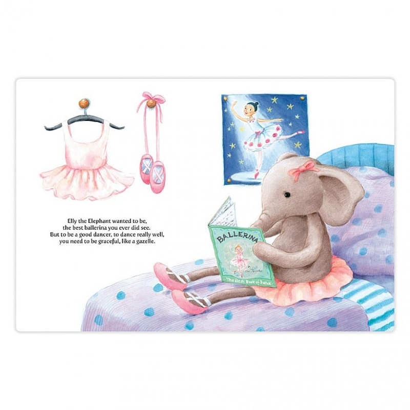 Jellycat Elly Ballerina Book Sale | 48RCDSENQ