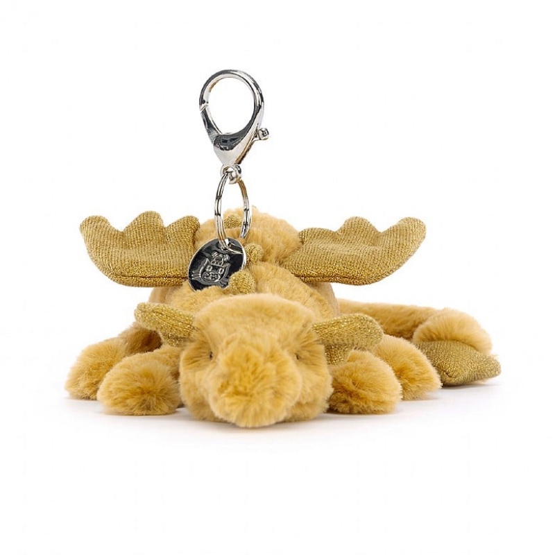 Jellycat Golden Dragon Bag Charm Outlet | 26JMFNROS