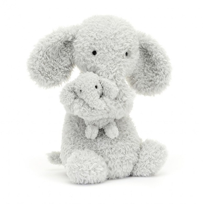 Jellycat Huddles Grey Elephant | 10JTKBOZE