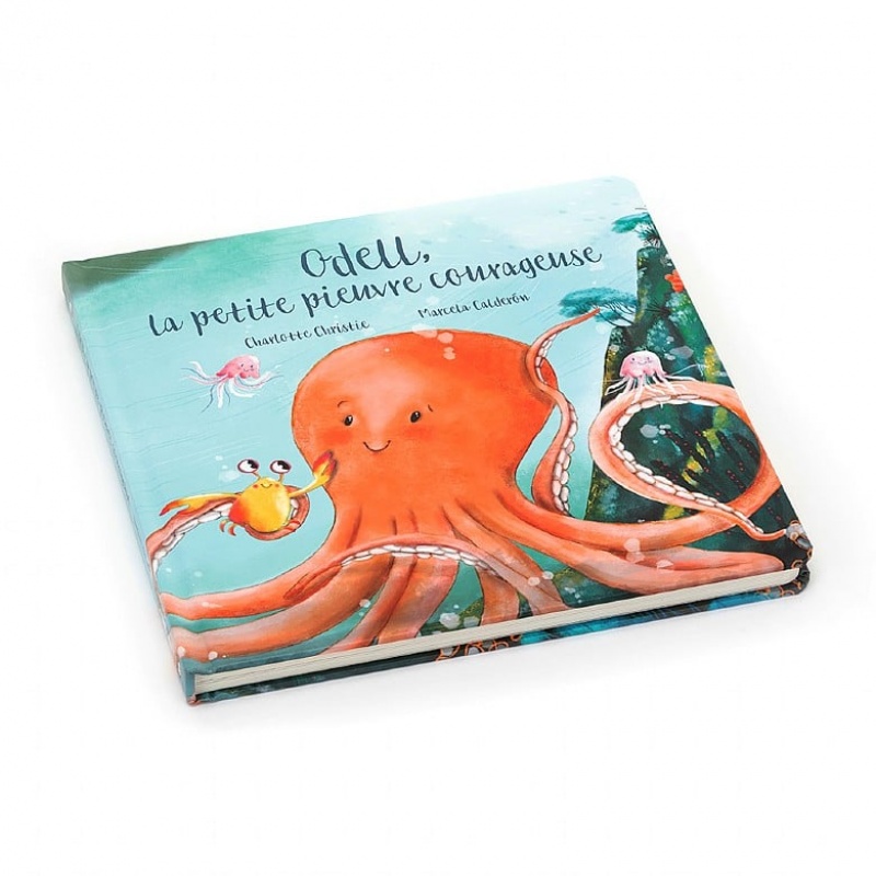 Jellycat Odell La Petite Pieuvre Courageuse Livre Sale | 47ATHVRYG