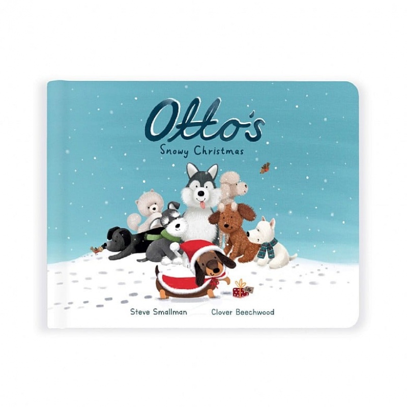 Jellycat Otto's Snowy Christmas Book & Winter Warmer Otto Sausage Dog | 87ALDKVUW