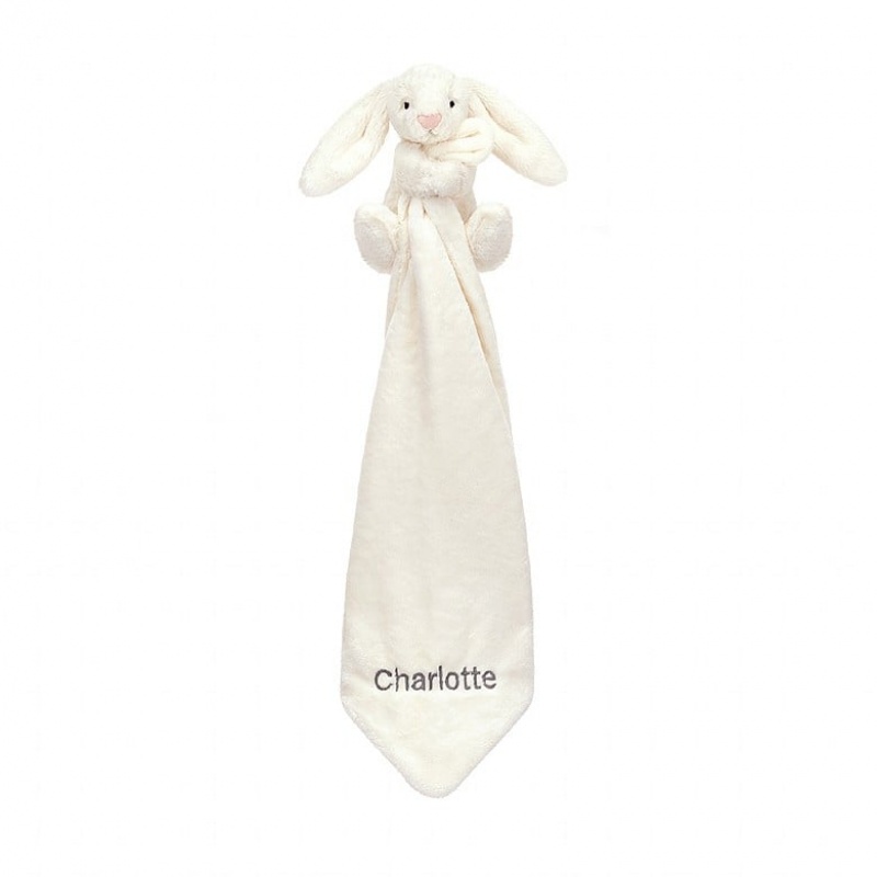 Jellycat Personalised Bashful Cream Bunny Soother | 83LJASRMK