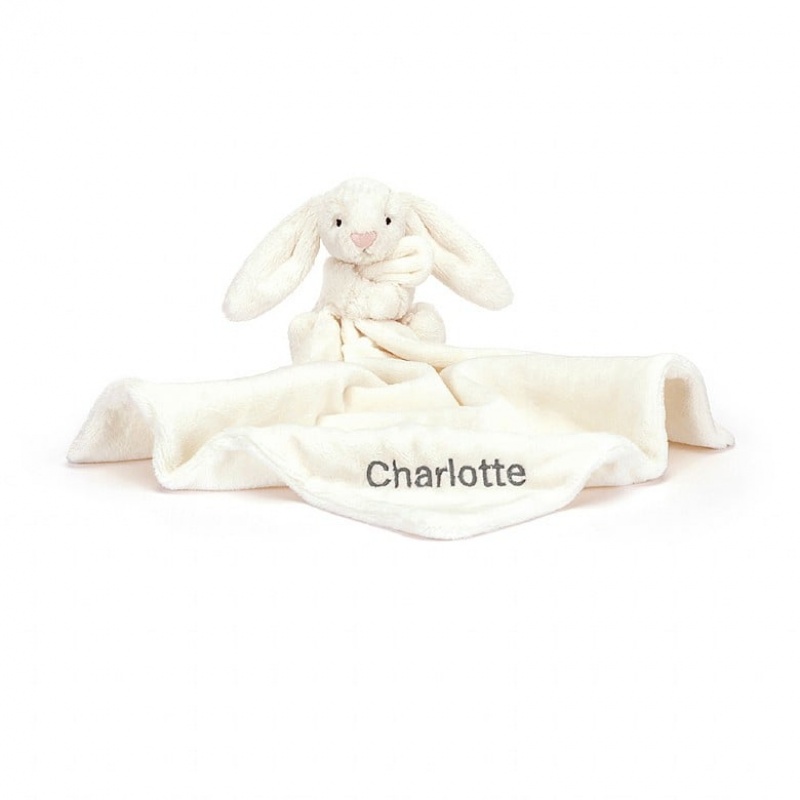 Jellycat Personalised Bashful Cream Bunny Soother | 83LJASRMK