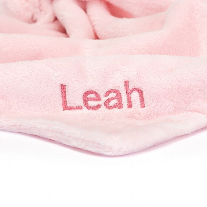 Jellycat Personalised Bashful Pink Bunny Soother | 65OXAREDQ