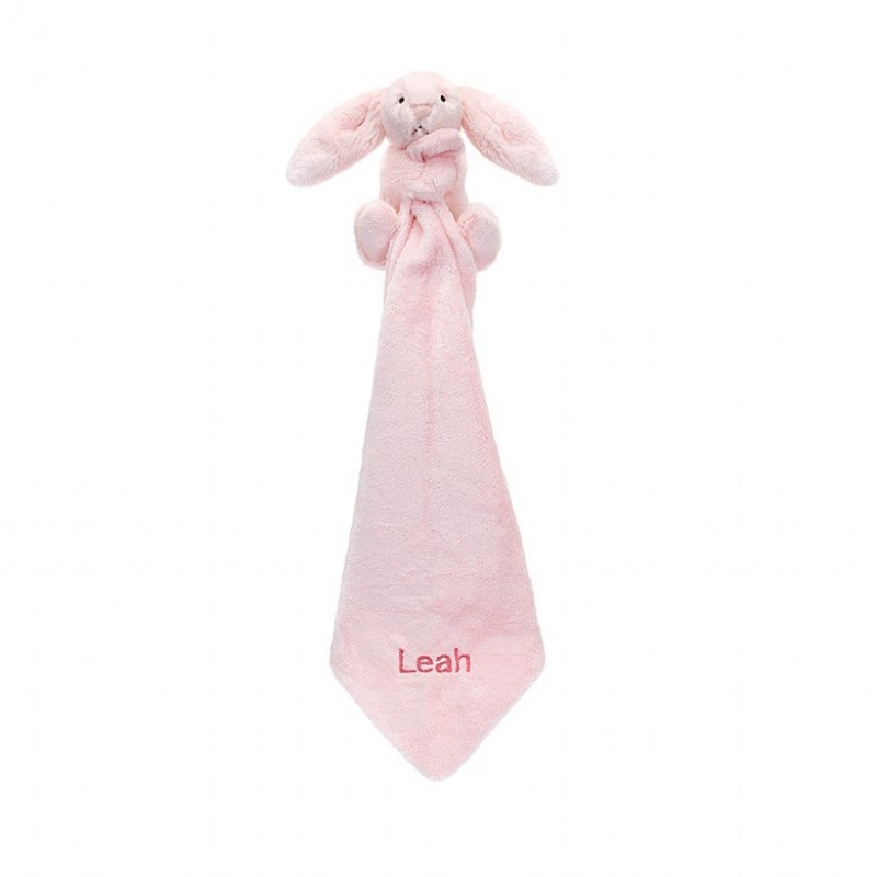 Jellycat Personalised Bashful Pink Bunny Soother | 65OXAREDQ