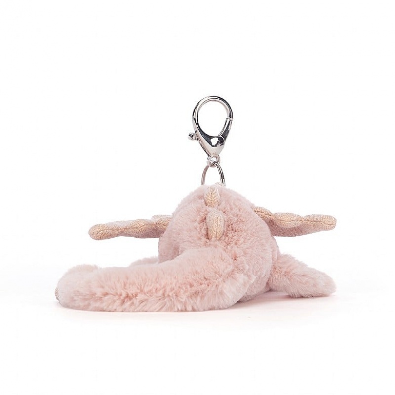 Jellycat Rose Dragon Bag Charm Outlet | 21NHLZVWB