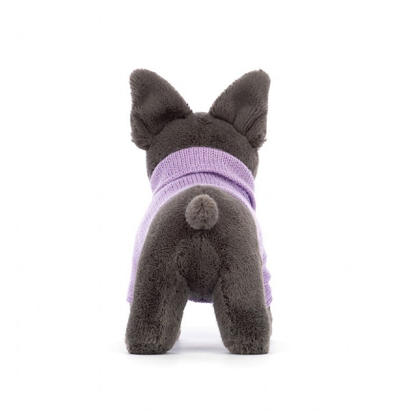 Jellycat Sweater French Bulldog Purple Sale | 42EBZNRIH