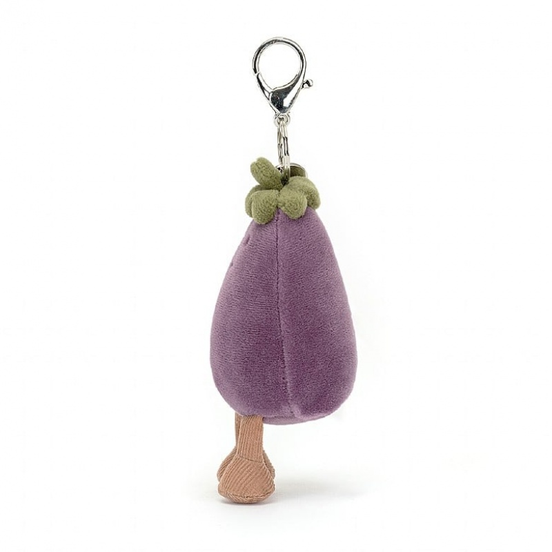 Jellycat Vivacious Aubergine Bag Charm | 36YTAEJUX