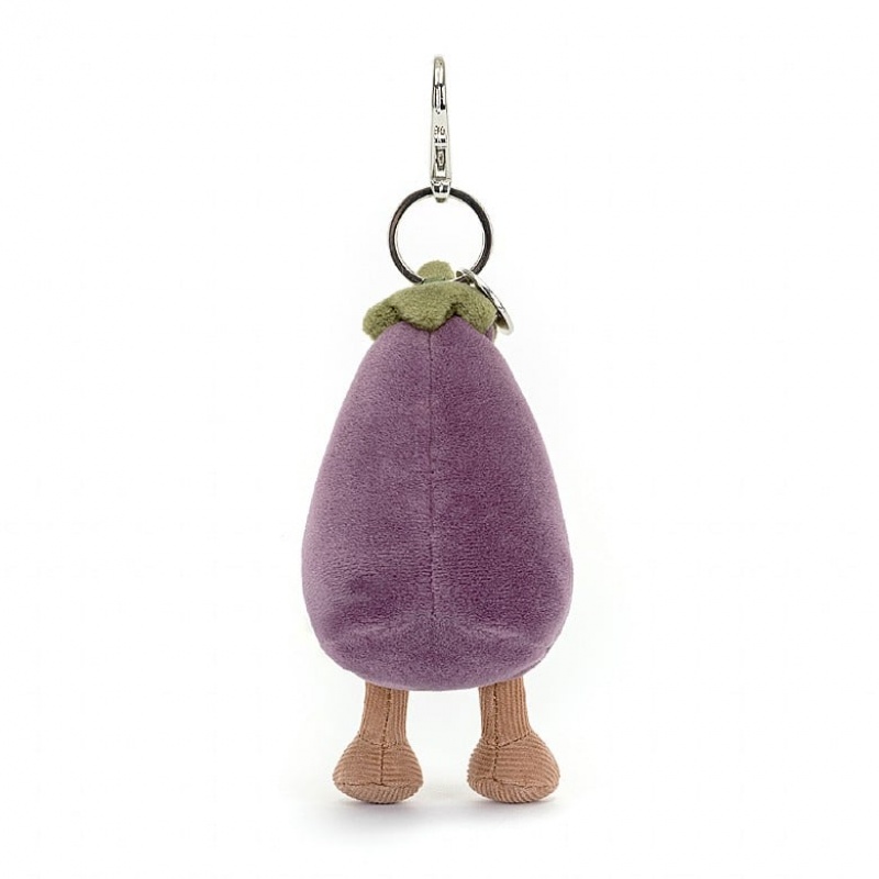 Jellycat Vivacious Aubergine Bag Charm | 36YTAEJUX