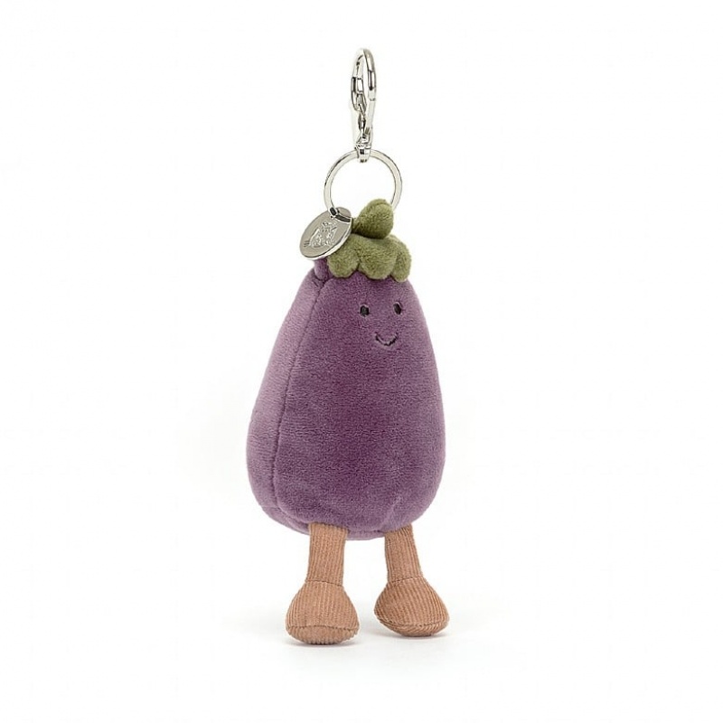 Jellycat Vivacious Aubergine Bag Charm | 36YTAEJUX