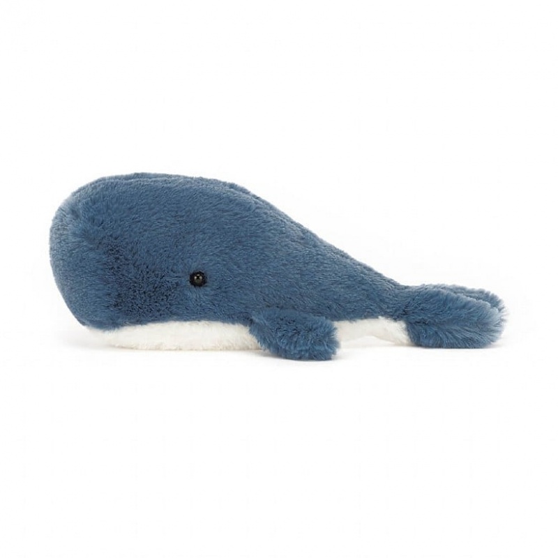 Jellycat Wavelly Whale Blue USA | 52LOTWZUA